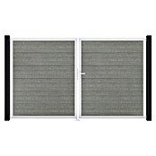 GroJa BasicLine Gartentor (300 x 180 cm, Grey Ash Cut (EV1), Kunststoff, DIN Anschlag: Rechts) | BAUHAUS