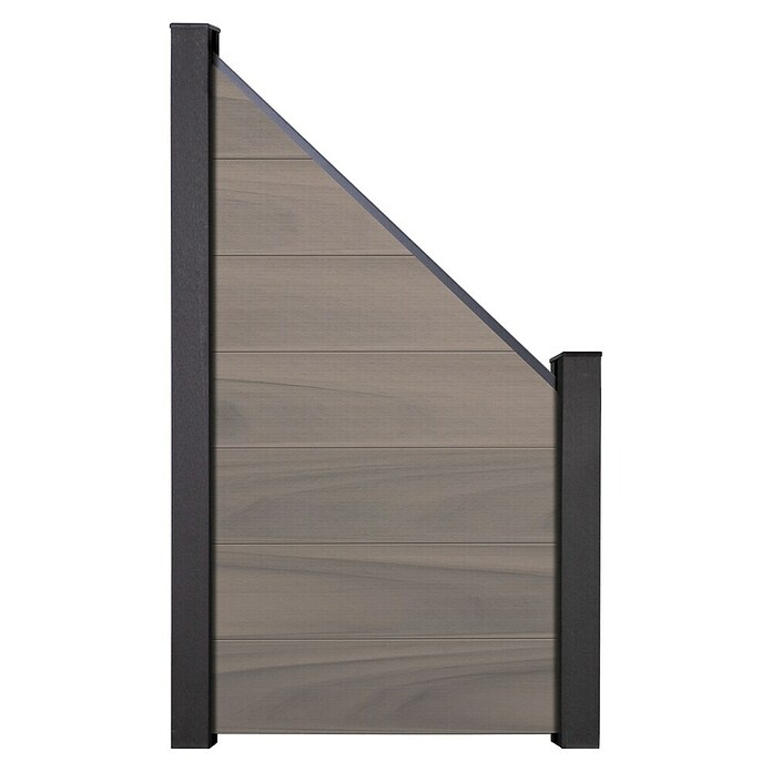 GroJa Solid Sichtschutz-Abschlusselement Grande (180 x 180 cm, Braun Bi-Color) | BAUHAUS