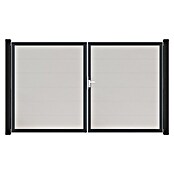GroJa BasicLine Gartentor (300 x 180 cm, Weiß (DB703), Kunststoff, DIN Anschlag: Rechts) | BAUHAUS