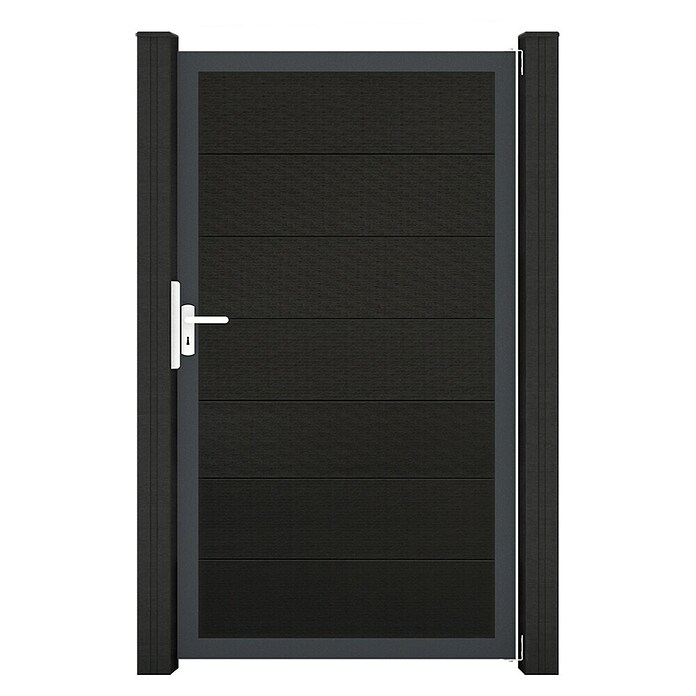 GroJa Solid Gartentor Grande (100 x 180 cm, Schwarz (DB703)) | BAUHAUS