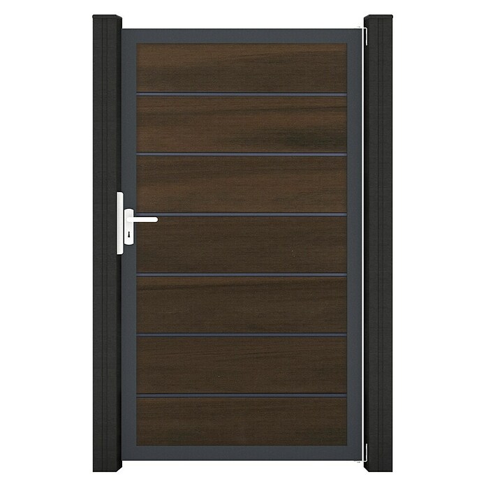 GroJa Solid Gartentor Grande Premium (100 x 180 cm, Walnuss (DB703)) | BAUHAUS