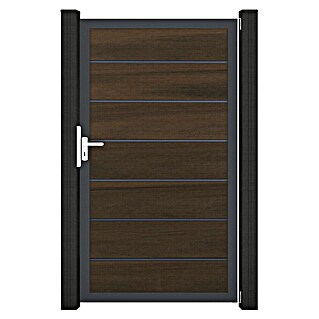 GroJa Solid Gartentor Grande Premium (100 x 180 cm, Walnuss (DB703))