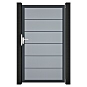 GroJa BasicLine Gartentor Premium (100 x 180 cm, Silbergrau (DB703), Kunststoff) | BAUHAUS