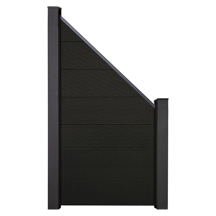 GroJa Solid Sichtschutz-Abschlusselement Grande (180 x 180 cm, Schwarz) | BAUHAUS
