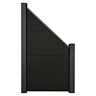 GroJa Solid Sichtschutz-Abschlusselement Grande (180 x 180 cm, Schwarz)