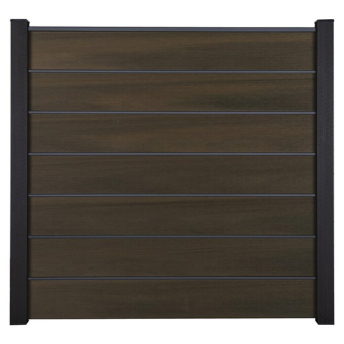 GroJa Solid Steckzaun Grande Premium (180 x 180 cm, Walnuss) | BAUHAUS