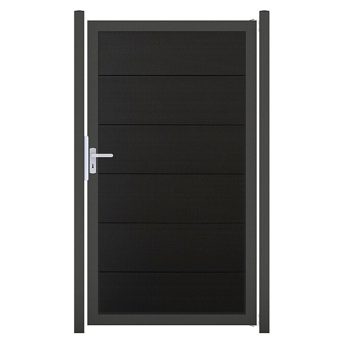 GroJa Viento Gartentor (100 x 180 cm, Anthrazitgrau (DB703), Aluminium) | BAUHAUS