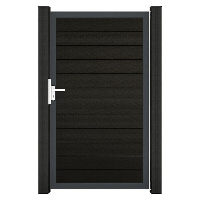 GroJa Solid Gartentor (100 x 180 cm, Schwarz (DB703)) | BAUHAUS