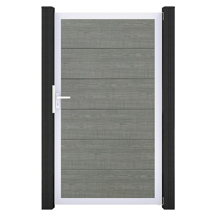 GroJa BasicLine Gartentor (100 x 180 cm, Grey Ash Cut (EV1), Kunststoff) | BAUHAUS