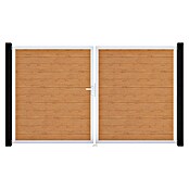 GroJa BasicLine Gartentor Schmal (300 x 180 cm, Asteiche Natur (EV1), Kunststoff, DIN Anschlag: Links) | BAUHAUS