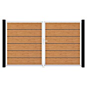 GroJa BasicLine Gartentor Premium (300 x 180 cm, Asteiche Natur (EV1), Kunststoff, DIN Anschlag: Rechts) | BAUHAUS