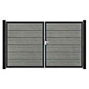 GroJa BasicLine Gartentor Premium (300 x 180 cm, Grey Ash Cut (DB703), Kunststoff, DIN Anschlag: Rechts) | BAUHAUS