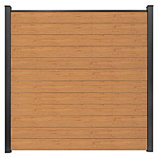 GroJa BasicLine Steckzaun Schmal (180 x 180 cm, Asteiche Natur)