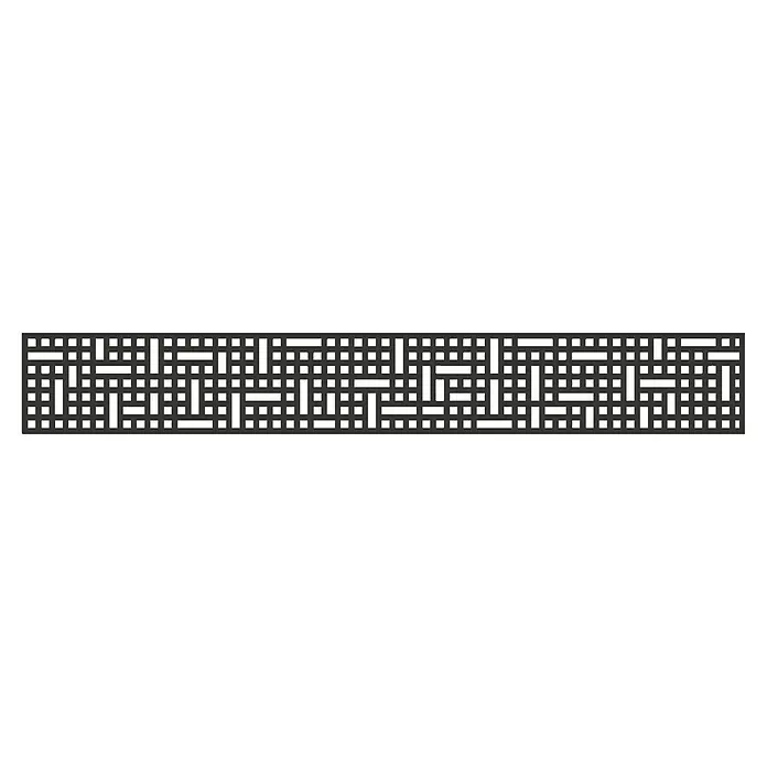 GroJa mix-it Einsatz - L x B x H: 0,4 x 179,5 x 25,5 cm, Aluminium, Mesh - Stilisiertes dunkelgraues Tastatur-Layout-Gitter.