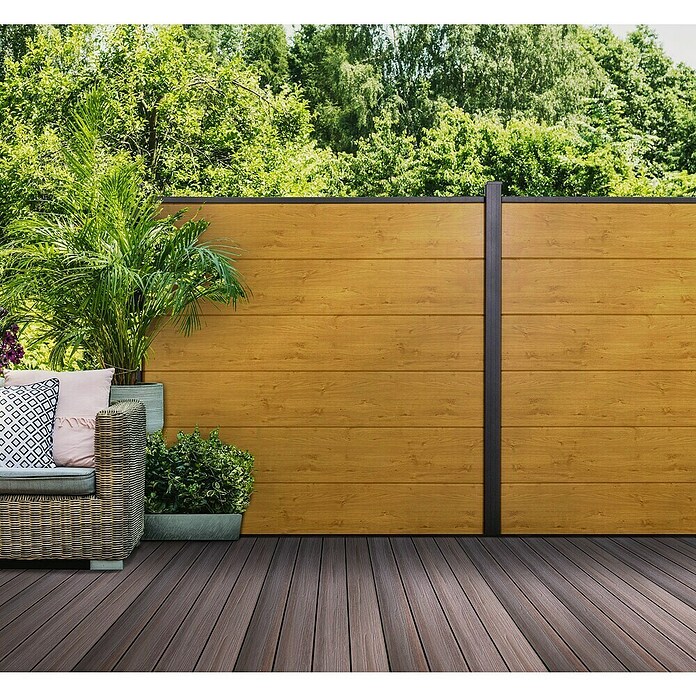 GroJa BasicLine Steckzaun (180 x 30 cm, Asteiche Natur) | BAUHAUS