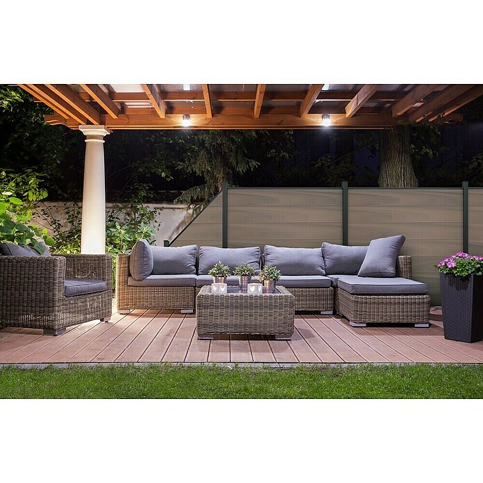GroJa Solid Steckzaun Grande (180 x 180 cm, Beige) | BAUHAUS