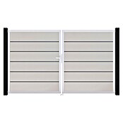 GroJa BasicLine Gartentor Premium (300 x 180 cm, Weiß (EV1), Kunststoff, DIN Anschlag: Links) | BAUHAUS