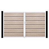 GroJa BasicLine Gartentor Premium (300 x 180 cm, Shefflied Oak (EV1), Kunststoff, DIN Anschlag: Rechts) | BAUHAUS