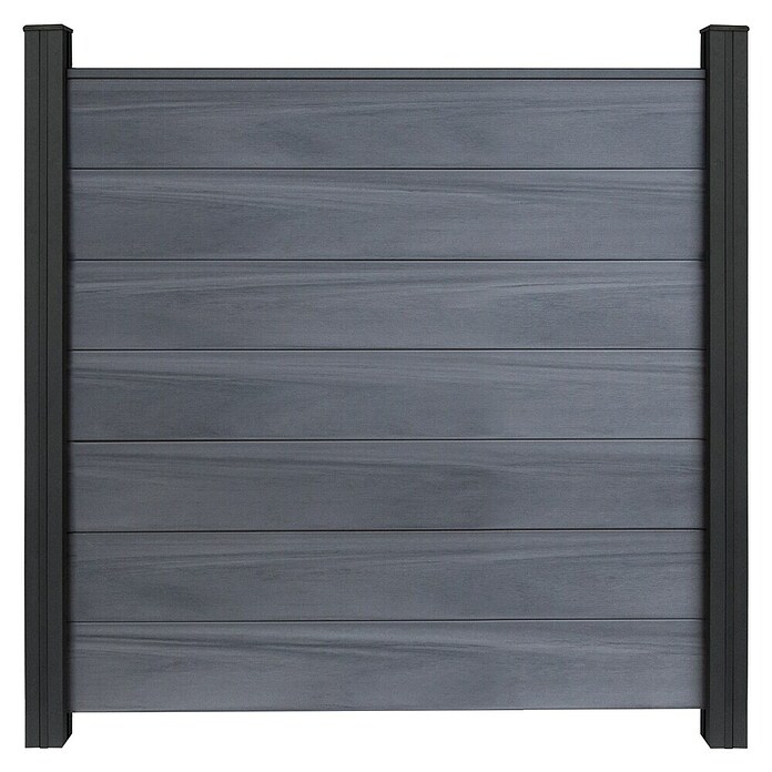 GroJa Solid Steckzaun Grande (180 x 180 cm, Steingrau) | BAUHAUS