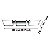 Eglo LED-Deckenleuchte ALTAFLOR (33,6 W, L x B x H: 100 x 31,5 x 70 cm, Schwarz, Warmweiß) | BAUHAUS