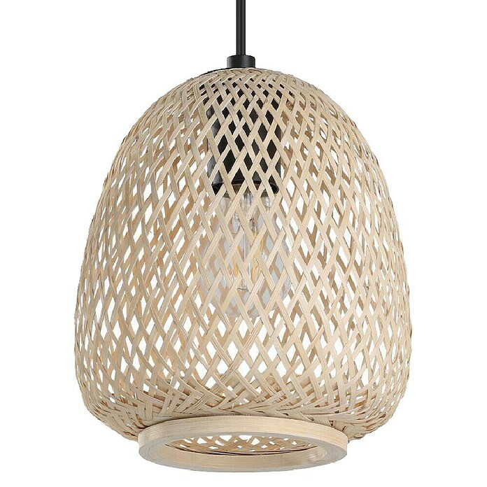Eglo Dembleby Lámpara colgante (3 × 40 W, Natural, Altura: 110 cm)