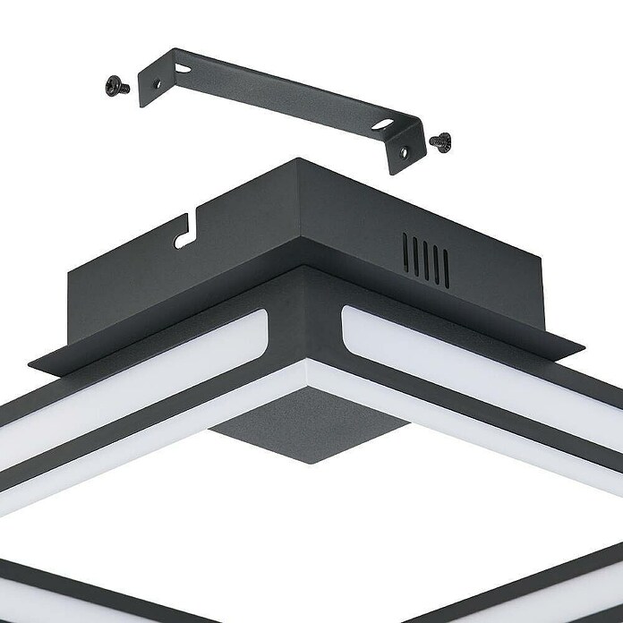 Eglo LED-Deckenleuchte ALTAFLOR (11,2 W, L x B x H: 31,5 x 31,5 x 70 cm, Schwarz, Warmweiß) | BAUHAUS