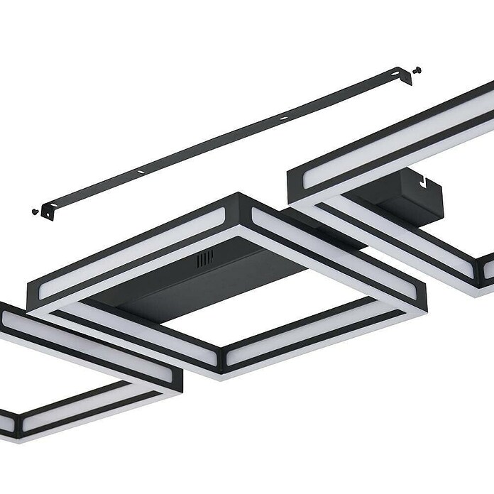 Eglo LED-Deckenleuchte ALTAFLOR (33,6 W, L x B x H: 100 x 31,5 x 70 cm, Schwarz, Warmweiß) | BAUHAUS