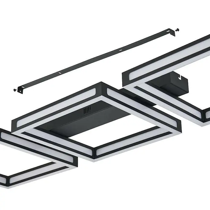 Eglo LED-Deckenleuchte ALTAFLOR - 33,6 W, L x B x H: 100 x 31,5 x 70 cm, Schwarz, Warmweiß - Eine moderne LED-Deckenleuchte mit quadratischem Design in Schwarz und Weiß. Ideal für stilvolle Beleuchtung in Wohnräumen.