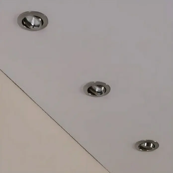 Eglo LED-Einbauleuchten-Set rund Tedo - 15 W, Ø x H: 8 x 11,5 cm, Nickel matt, 3 Stk., Warmweiß - Deckenleuchten in einer Reihe. Die Einbaustrahler erhellen den Raum mit modernem Design und guter Ausleuchtung.