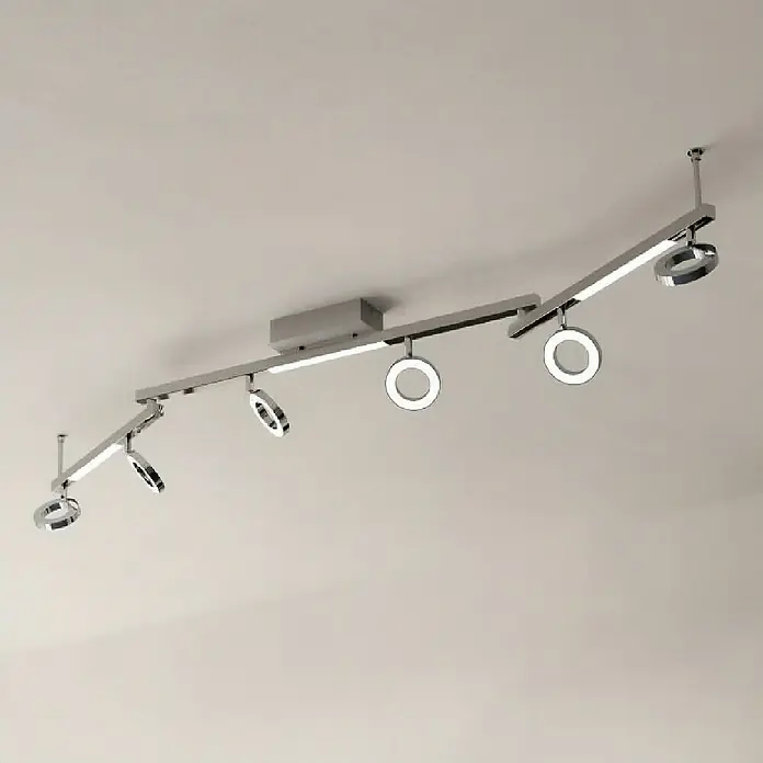 Eglo LED-Deckenstrahler Cardillio 1 - 29,1 W, Chrom, Warmweiß - Moderne Deckenleuchte mit verstellbaren LED-Spots in Ringform, ideal für Wohn- und Geschäftsräume mit stilvoller Beleuchtung.