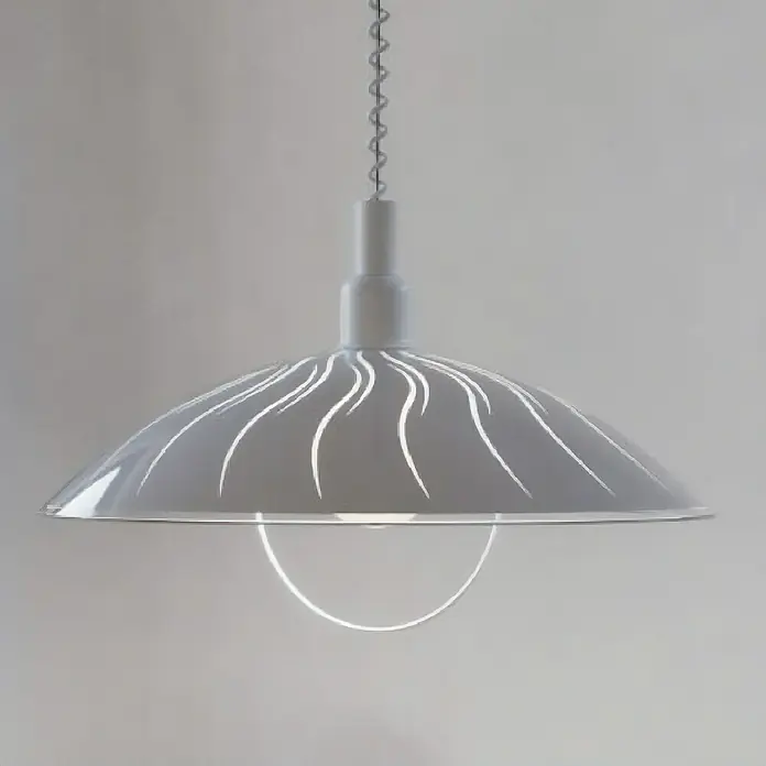 Eglo Pendelleuchte Alvez - Höhe: 110 cm - Graue Pendelleuchte mit geschwungenem Design und Lichtschein, hängt an einer Spiralkette. Elegante Beleuchtung für jeden Raum.