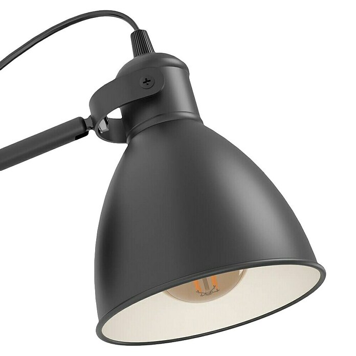 Eglo Priddy Wandleuchte (Schwarz, Max. Leistung: 40 W, E27, 1-flammig)