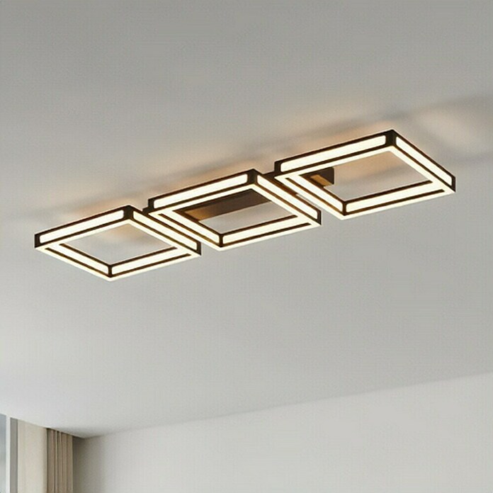 Eglo LED-Deckenleuchte ALTAFLOR (33,6 W, L x B x H: 100 x 31,5 x 70 cm, Schwarz, Warmweiß) | BAUHAUS