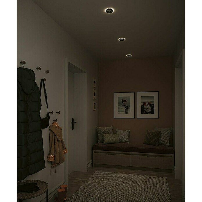 Paulmann Foco empotrable Sormus (6,5 W, Ø x Al: 10 x 3,3 cm, Cromo, 1 ud., Blanco cálido) | BAUHAUS