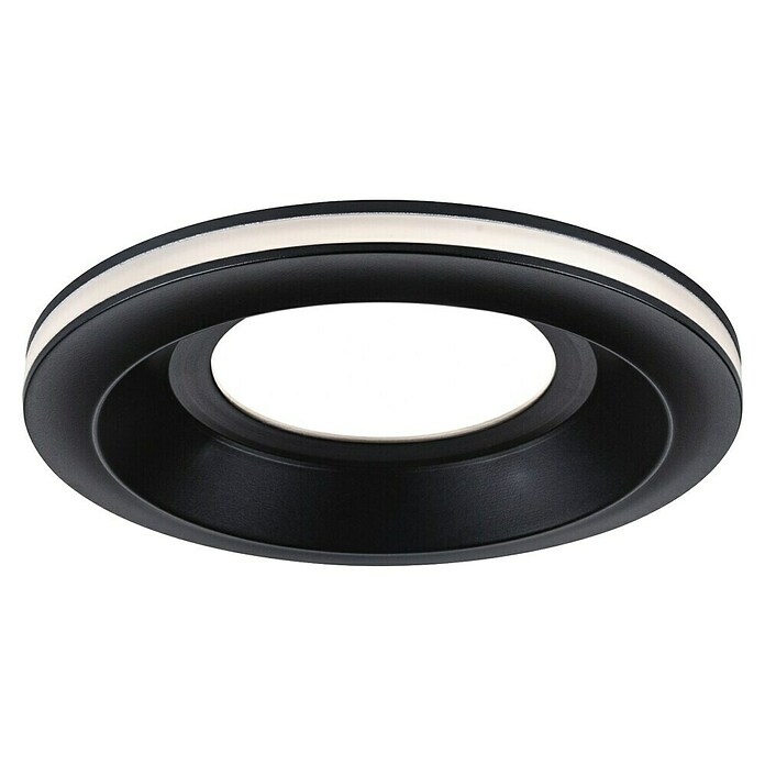 Paulmann Foco empotrable Sormus (6,5 W, Ø x Al: 10 x 3,3 cm, Negro, 1 ud., Blanco cálido) | BAUHAUS