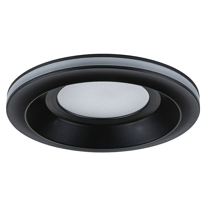 Paulmann Foco empotrable Sormus (6,5 W, Ø x Al: 10 x 3,3 cm, Negro, 1 ud., Blanco cálido) | BAUHAUS