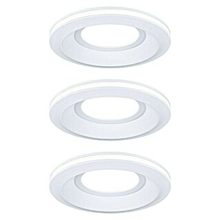 Paulmann Set de focos empotrables Sormus (19,5 W, Ø x Al: 10 x 3,3 cm, Blanco, 3 ud., Blanco cálido)