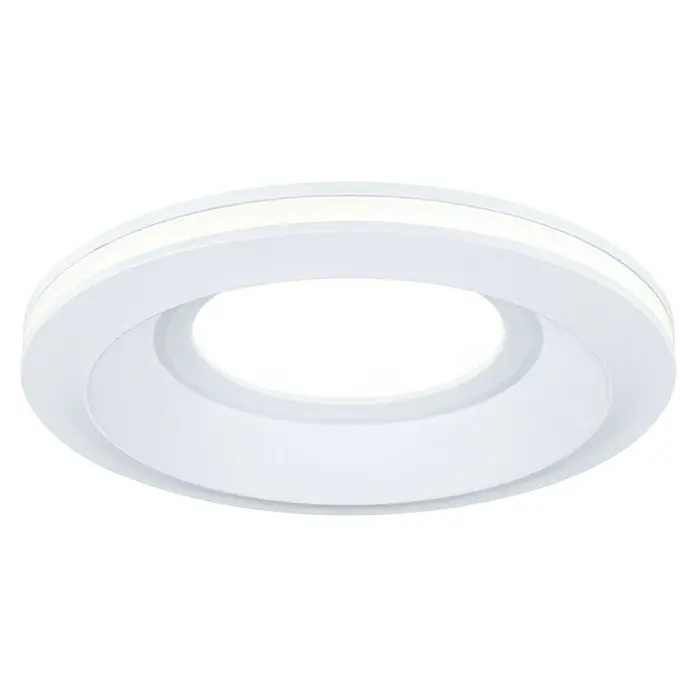 Paulmann Einbauleuchte Sormus - 6,5 W, Ø x H: 10 x 3,3 cm, Weiß, 1 Stk., Warmweiß - Moderne, weiße LED-Deckenleuchte mit ringförmigem Design, die eine elegante und helle Beleuchtung für jeden Raum bietet.