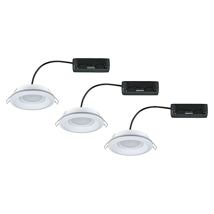 Paulmann Einbauleuchten-Set Sormus (19,5 W, Ø x H: 10 x 3,3 cm, Weiß, 3 Stk., Warmweiß) | BAUHAUS