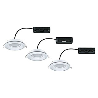 Paulmann Einbauleuchten-Set Sormus (19,5 W, Ø x H: 10 x 3,3 cm, Weiß, 3 Stk., Warmweiß)