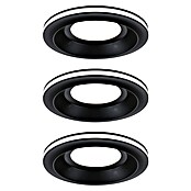 Paulmann Einbauleuchten-Set Sormus (19,5 W, Ø x H: 10 x 3,3 cm, Schwarz, 3 Stk., Warmweiß) | BAUHAUS