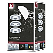 Paulmann Einbauleuchten-Set Sormus (19,5 W, Ø x H: 10 x 3,3 cm, Chrom matt, 3 Stk., Warmweiß) | BAUHAUS