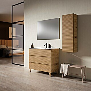 Mueble de lavabo Naomi (L x An x Al: 45 x 70 x 85 cm, Roble garriga)