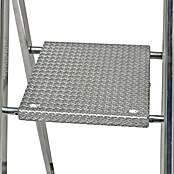 Krause Monto Stufenstehleiter Solido (Arbeitshöhe: 2,85 m, Anzahl Tritte: 4 Stufen, Tiefe Stufen: 80 mm, Aluminium)