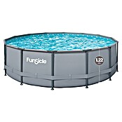Funsicle Frame-Pool Set Oasis (Ø x H: 488 x 122 cm, Grau, 19 156 l) | BAUHAUS