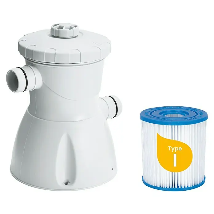 Funsicle Quick-Up-Pool - Ø x H: 2,44 x 0,66 m, Blau, 2.074 l - Poolfilterpumpe und Filterkartusche Typ I für sauberes Poolwasser. Effiziente Reinigung für ungetrübten Badespaß.