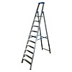 Krause Stehleiter (10 Stufen, Arbeitshöhe: 4,35 m, Aluminium)