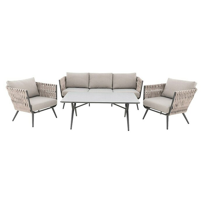 Loungemöbel-Set Riva (4 -tlg., Taupe) | BAUHAUS