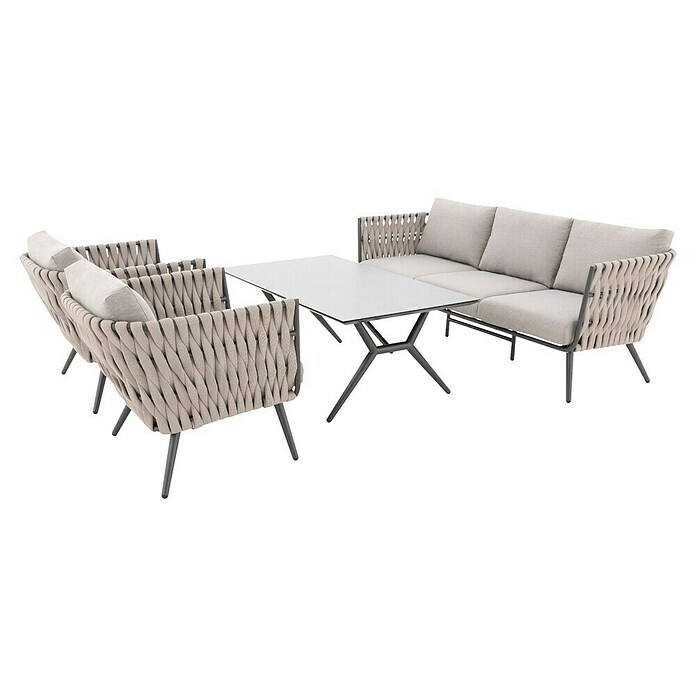 Loungemöbel-Set Riva (4 -tlg., Taupe) | BAUHAUS