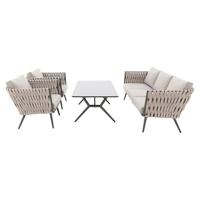 Loungemöbel-Set Riva (4 -tlg., Taupe) | BAUHAUS